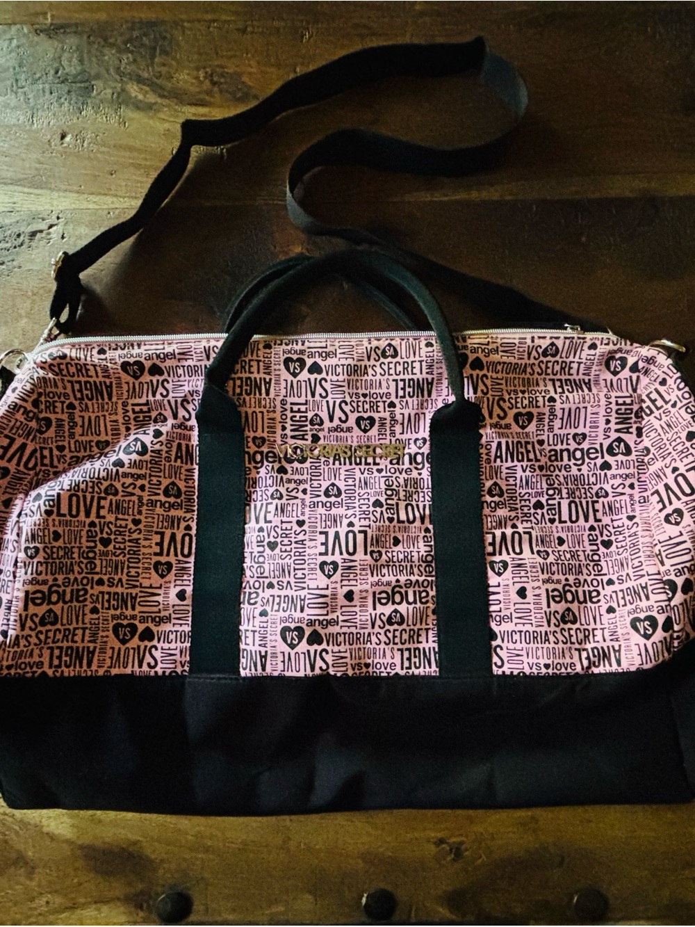 VS Pink Printed Travel Tote Bag with Black Trim - Picture 2 of 5
